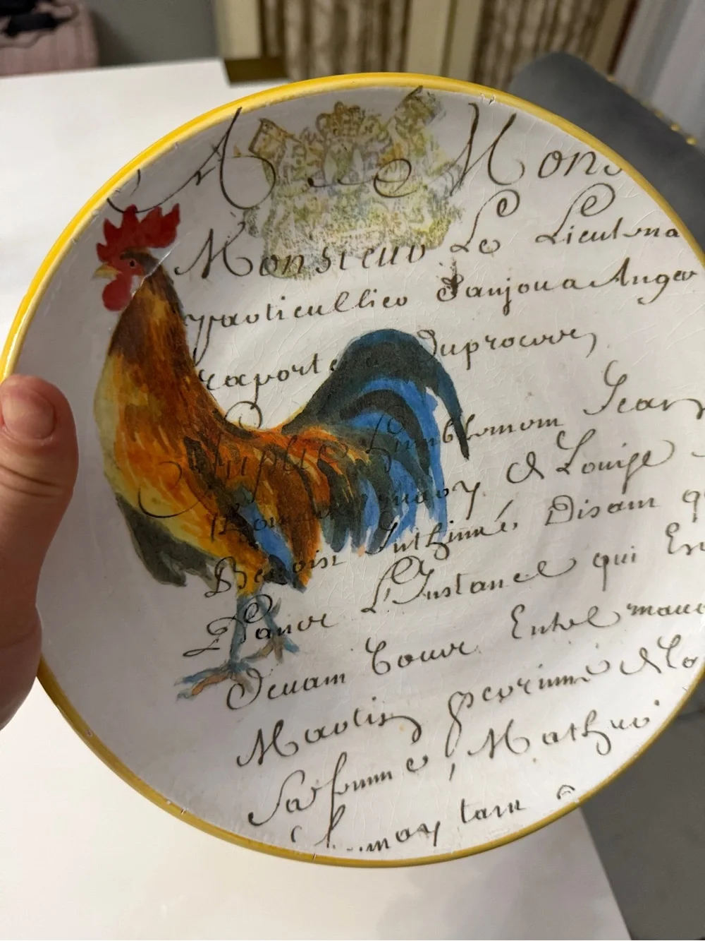 Williams-Sonoma Large Rooster Script Pasta Serving Bowls